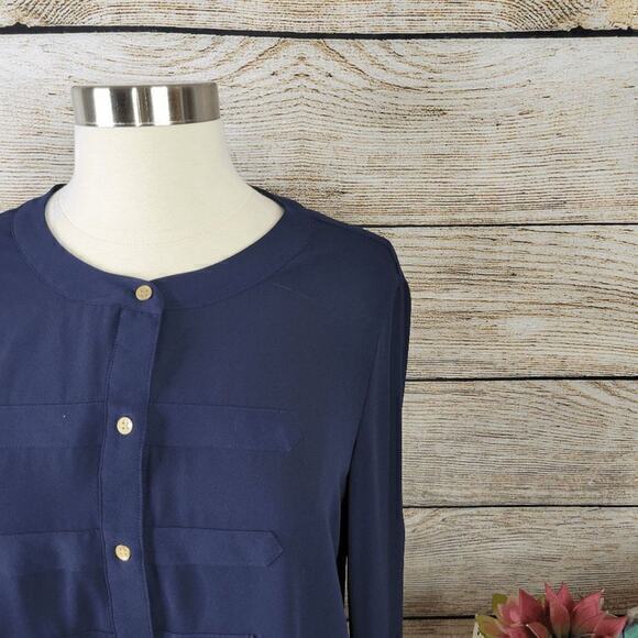 Banana Republic Women's Roll Tab Sleeve Blouse Size Small - Picture 7 of 7